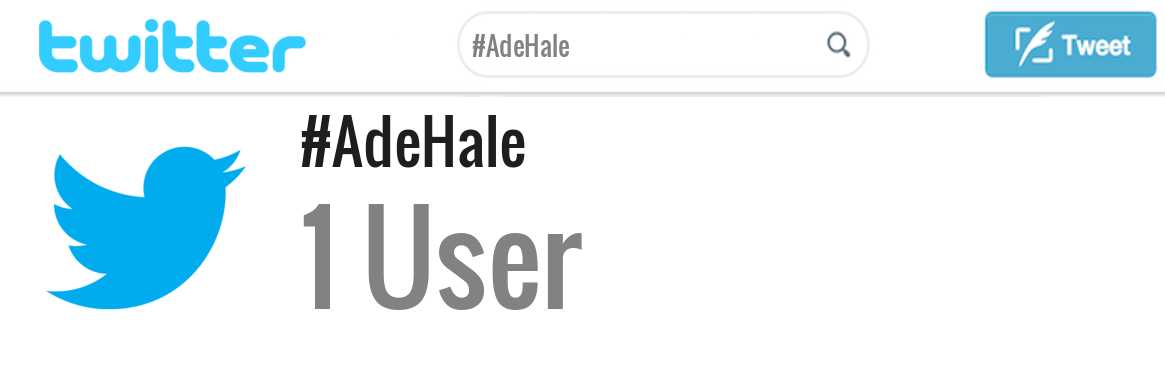 Ade Hale twitter account