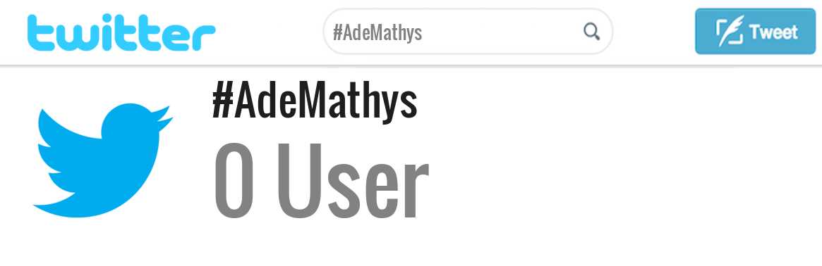 Ade Mathys twitter account