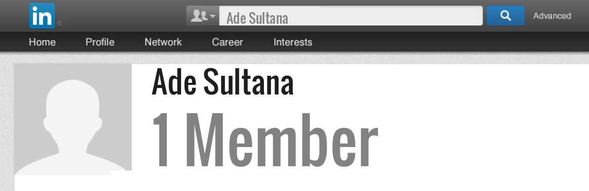 Ade Sultana linkedin profile