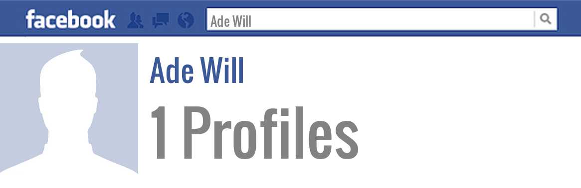 Ade Will facebook profiles