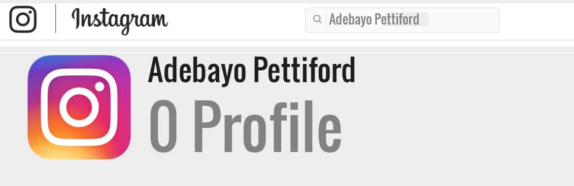 Adebayo Pettiford instagram account