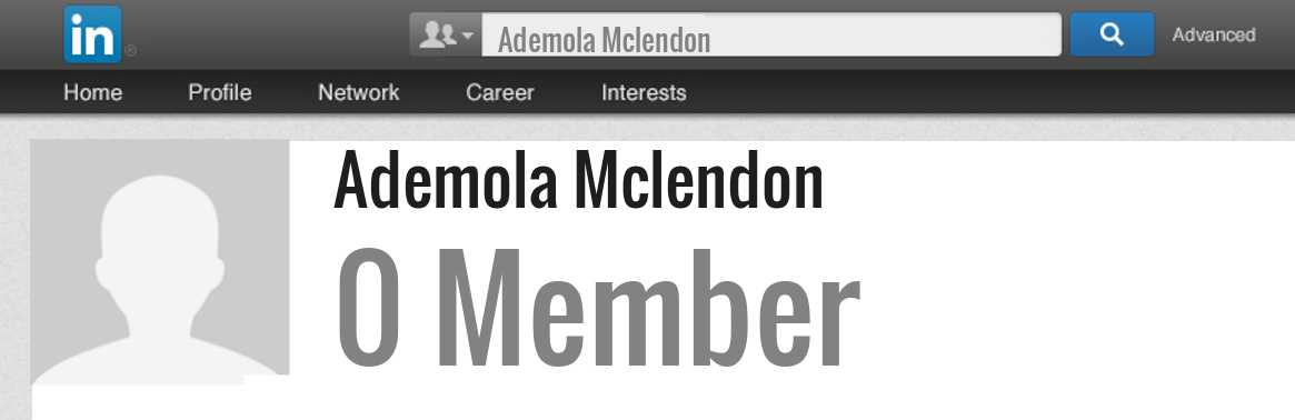 Ademola Mclendon linkedin profile
