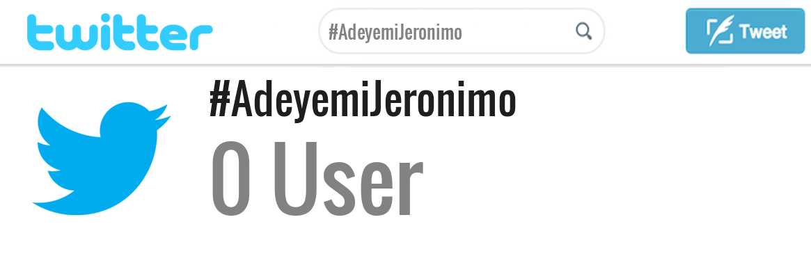 Adeyemi Jeronimo twitter account