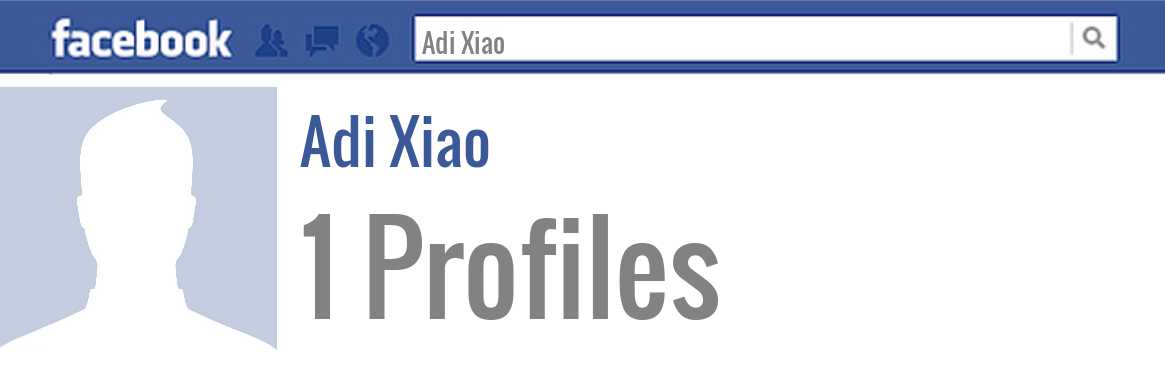 Adi Xiao facebook profiles