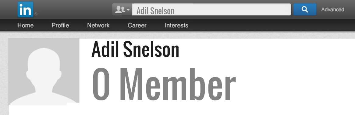 Adil Snelson linkedin profile