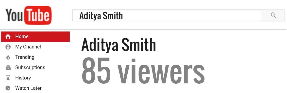 Aditya Smith youtube subscribers