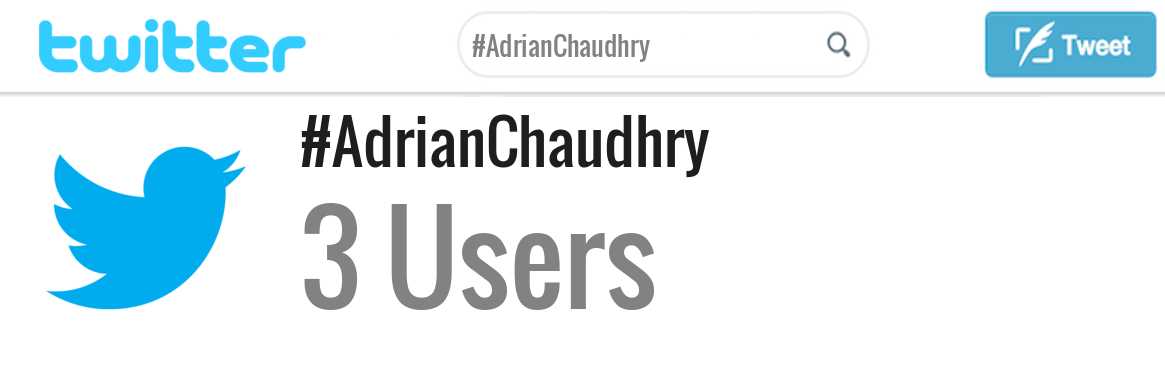 Adrian Chaudhry twitter account