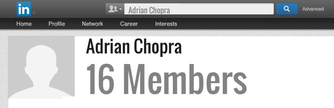 Adrian Chopra linkedin profile