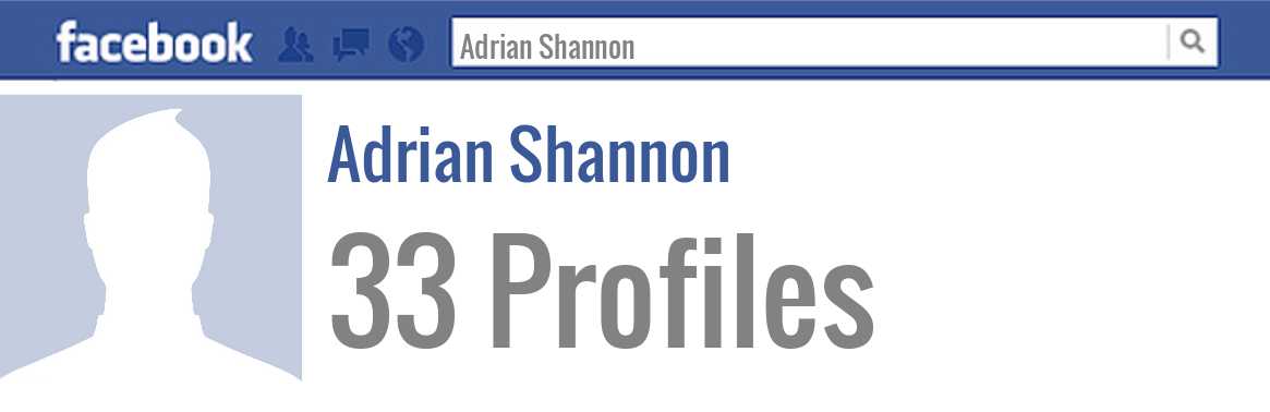 Adrian Shannon facebook profiles