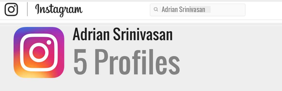 Adrian Srinivasan instagram account