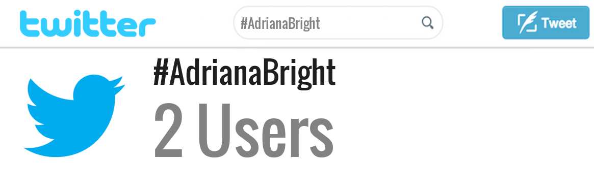 Adriana Bright twitter account