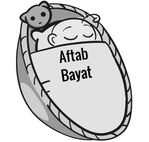 Aftab Bayat sleeping baby