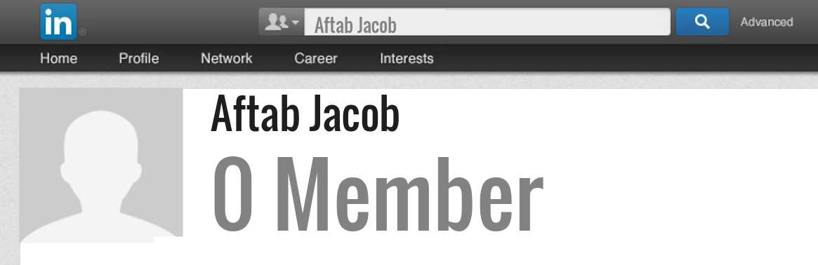 Aftab Jacob linkedin profile