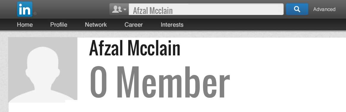 Afzal Mcclain linkedin profile