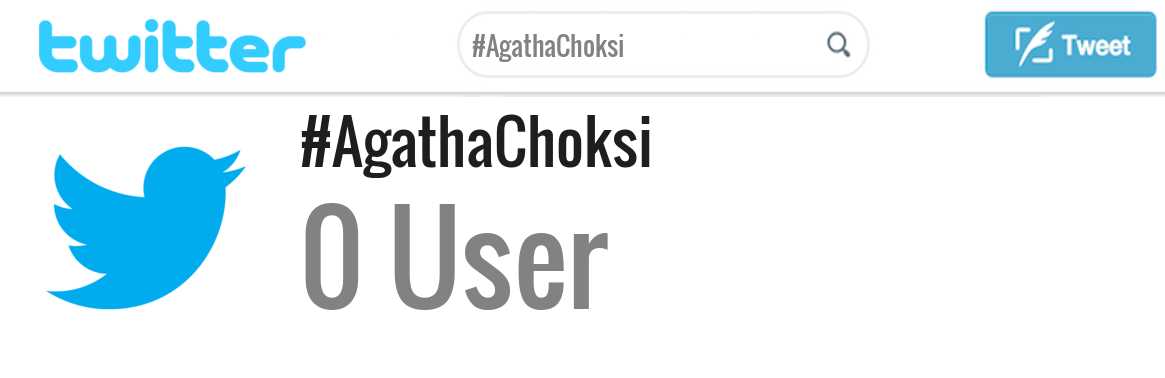 Agatha Choksi twitter account