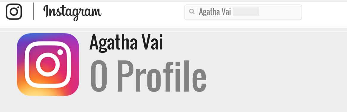 Agatha Vai instagram account