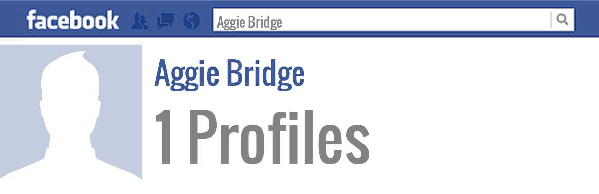 Aggie Bridge facebook profiles