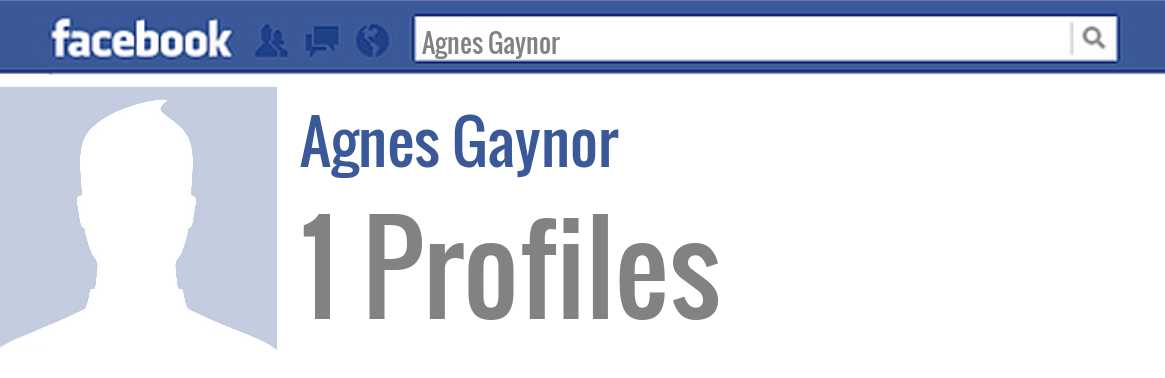Agnes Gaynor facebook profiles