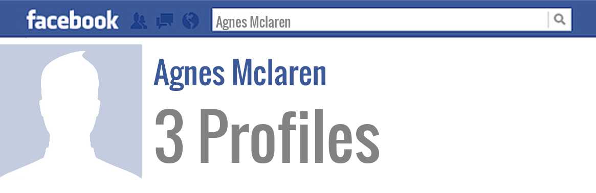 Agnes Mclaren facebook profiles