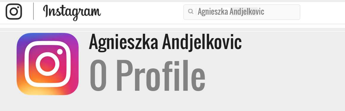 Agnieszka Andjelkovic instagram account