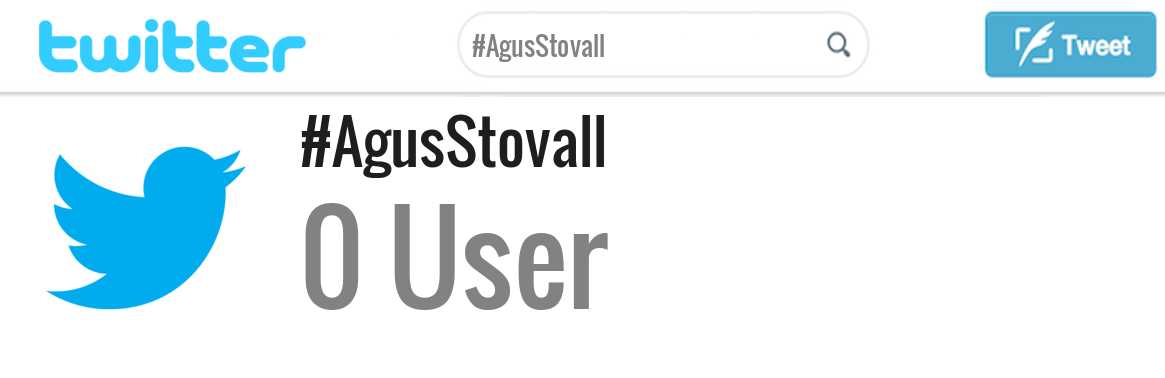 Agus Stovall twitter account
