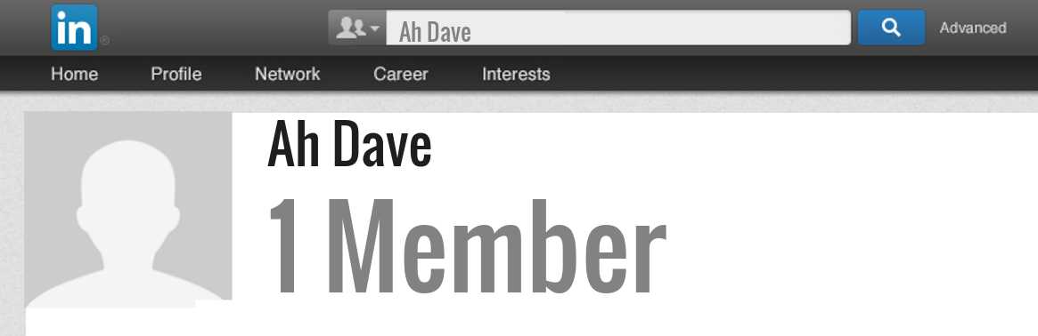 Ah Dave linkedin profile