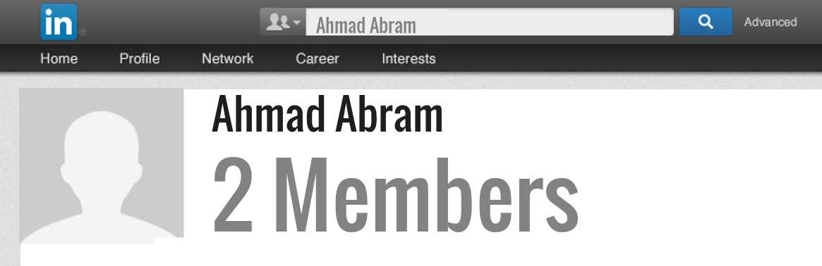 Ahmad Abram linkedin profile