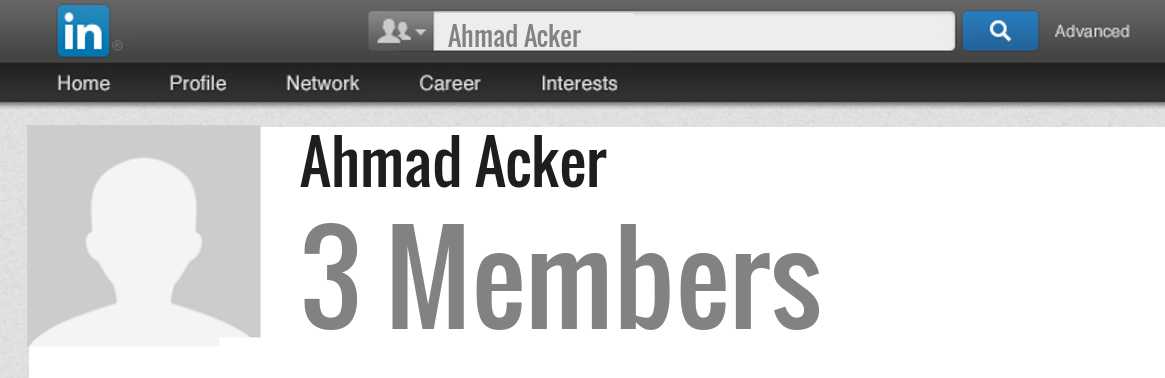 Ahmad Acker linkedin profile