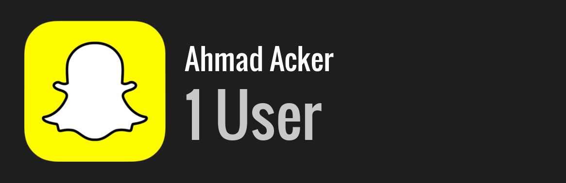 Ahmad Acker snapchat
