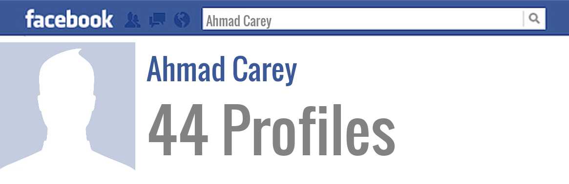 Ahmad Carey facebook profiles