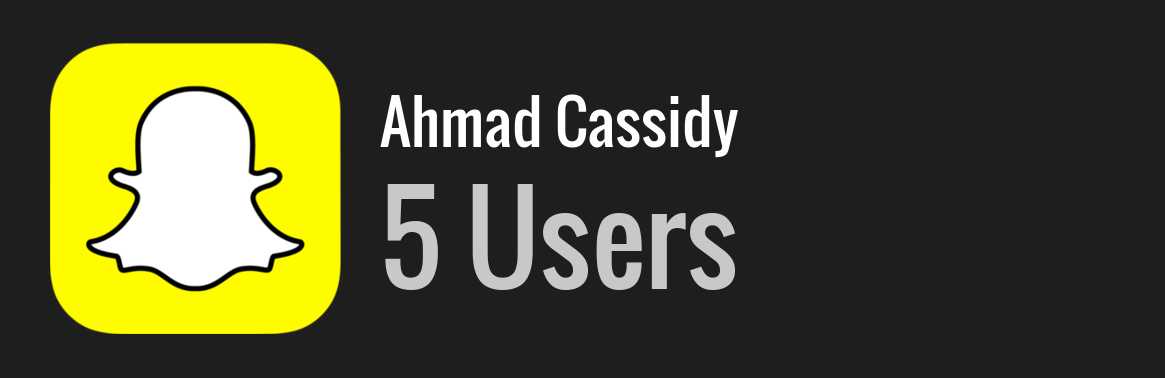 Ahmad Cassidy snapchat