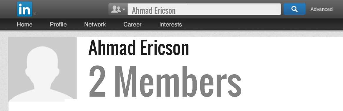 Ahmad Ericson linkedin profile