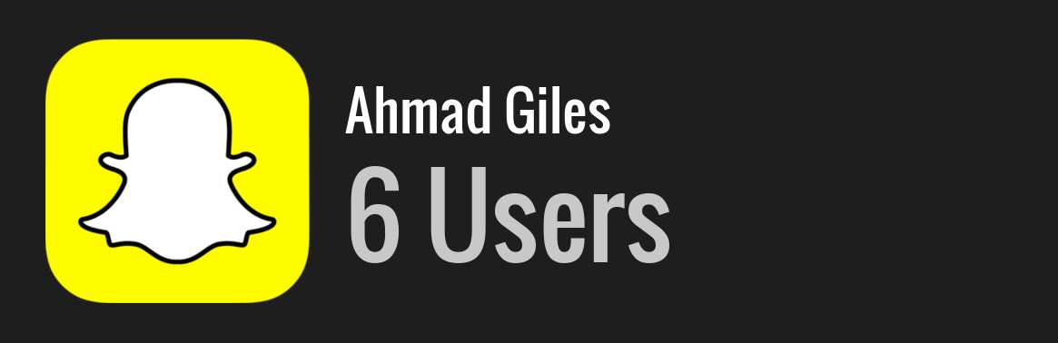 Ahmad Giles snapchat