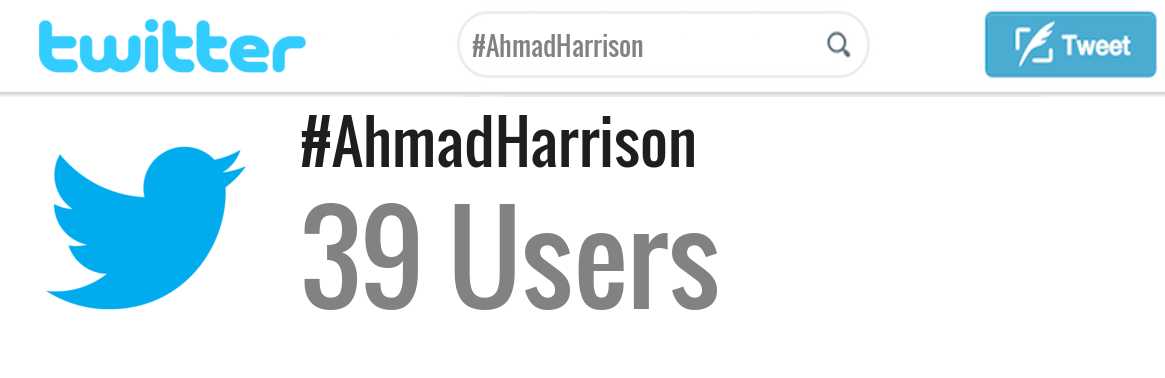 Ahmad Harrison twitter account