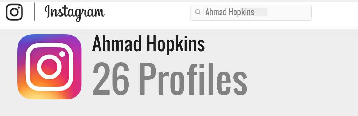Ahmad Hopkins instagram account