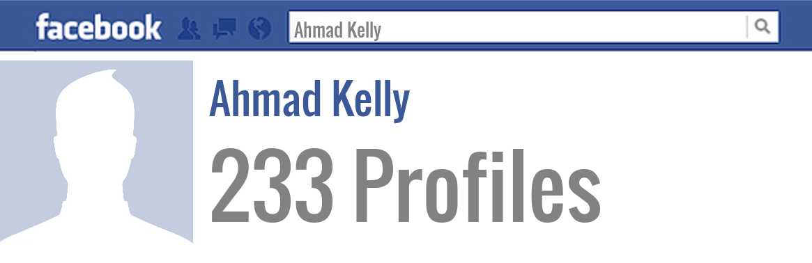 Ahmad Kelly facebook profiles