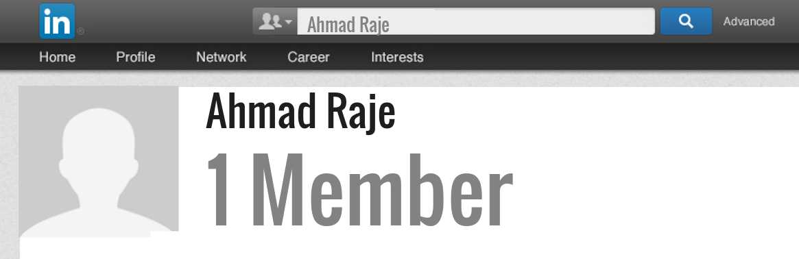 Ahmad Raje linkedin profile