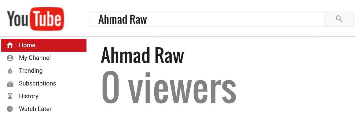 Ahmad Raw youtube subscribers