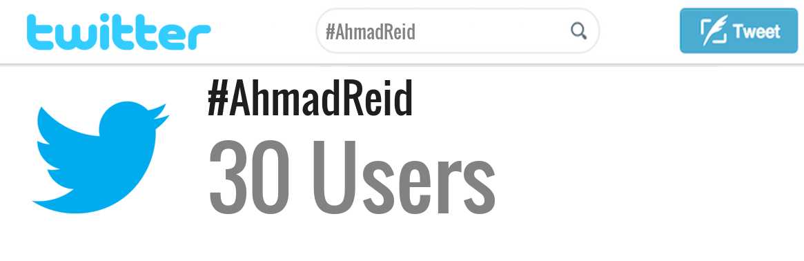 Ahmad Reid twitter account