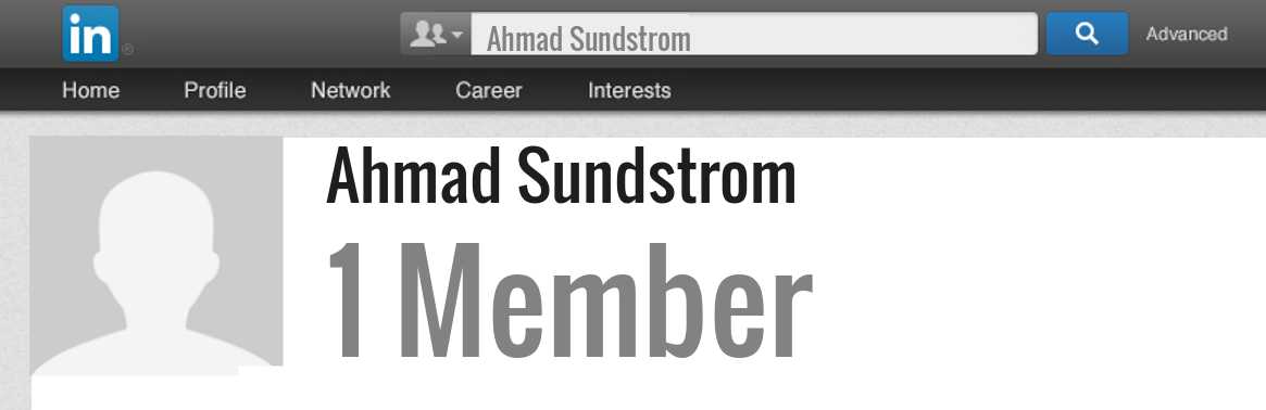 Ahmad Sundstrom linkedin profile