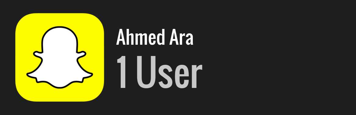Ahmed Ara snapchat