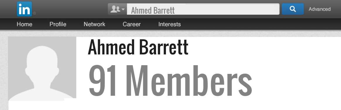 Ahmed Barrett linkedin profile