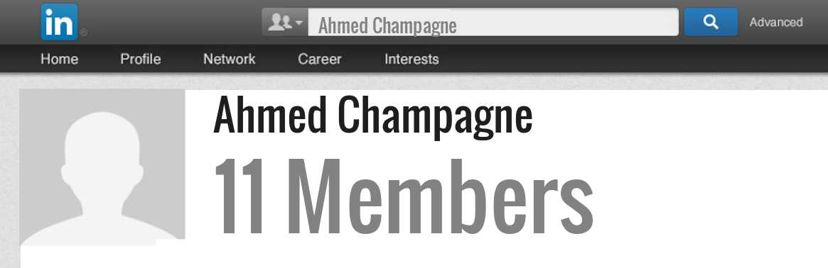 Ahmed Champagne linkedin profile