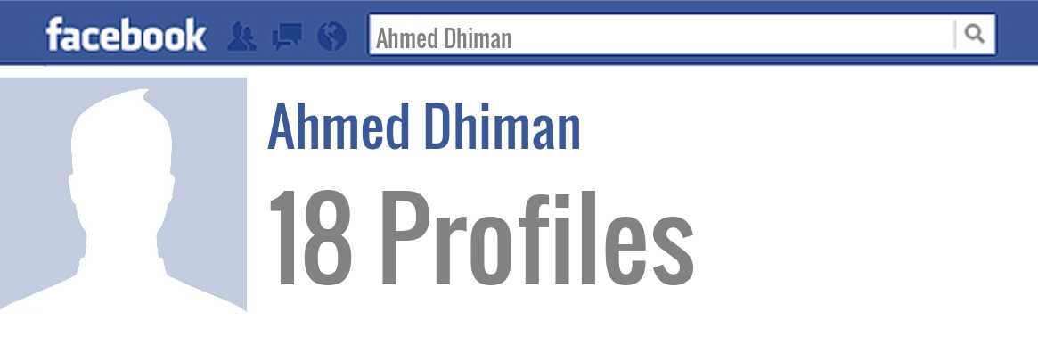 Ahmed Dhiman facebook profiles