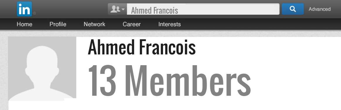Ahmed Francois linkedin profile