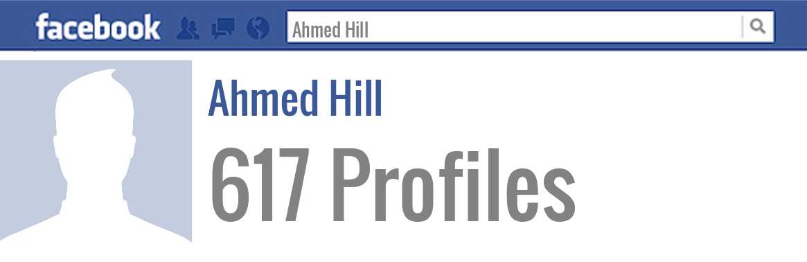 Ahmed Hill facebook profiles