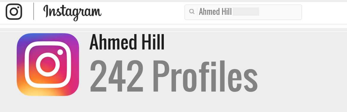 Ahmed Hill instagram account