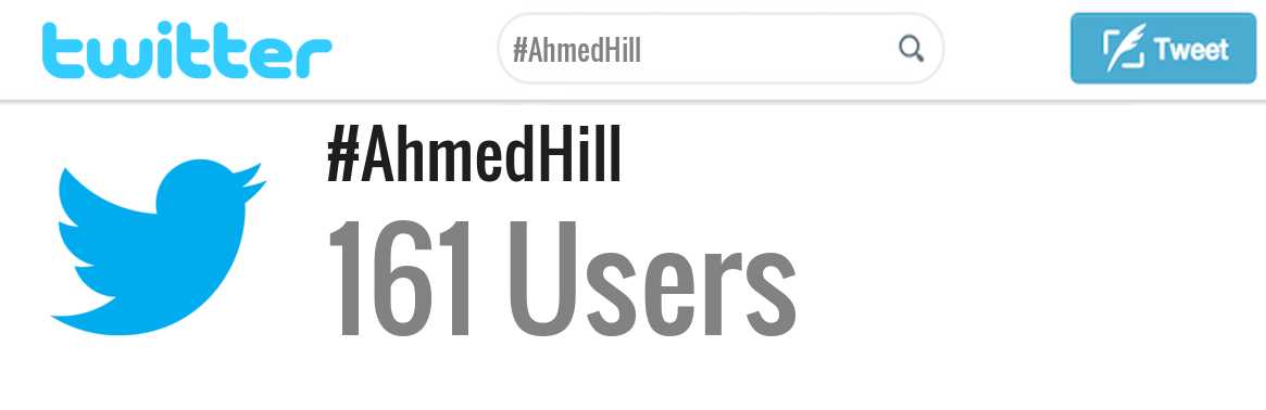 Ahmed Hill twitter account