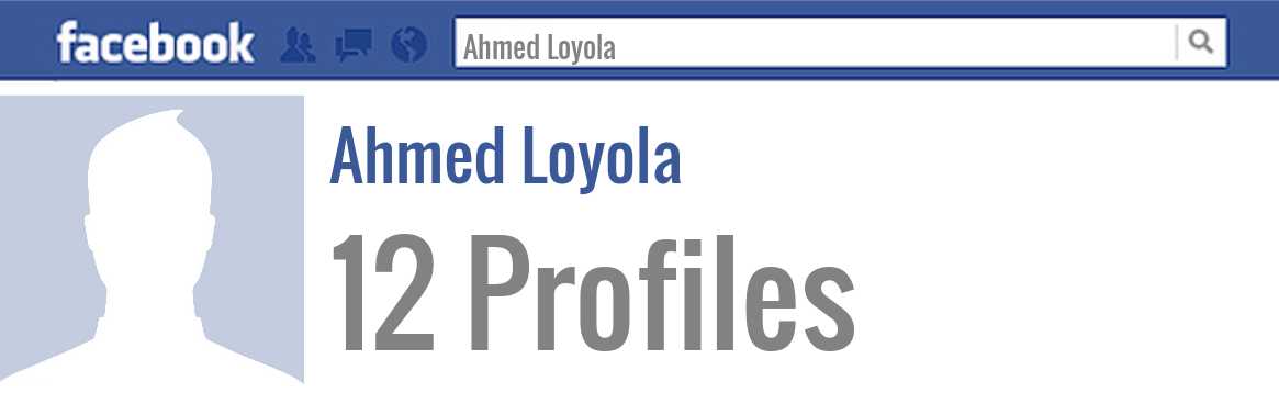 Ahmed Loyola facebook profiles
