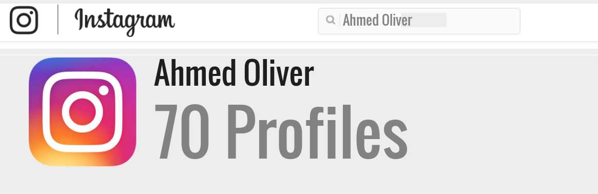 Ahmed Oliver instagram account